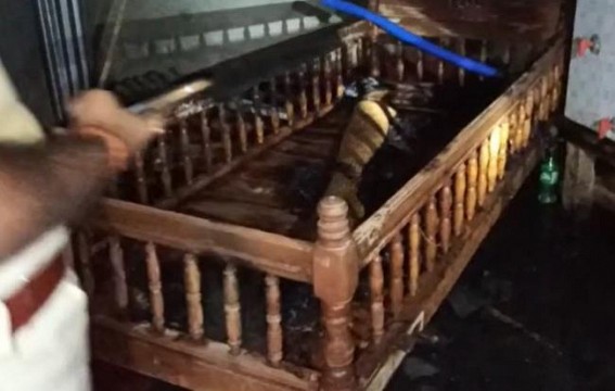 Bishalgarh : Miscreants set fire at Naraura Tila area Bishalgarh : Miscreants set fire at Naraura Tila area